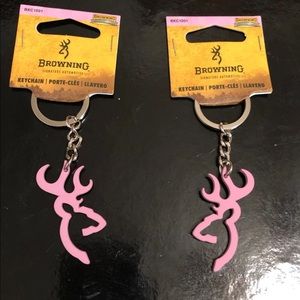 Browning Buck Deer Keychains Pink NEW